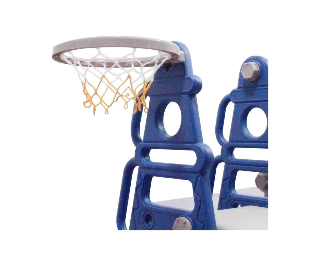 Tobogan Con Hamaca y Aro De Basket Azul