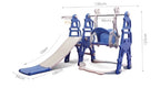 Tobogan Con Hamaca y Aro De Basket Azul