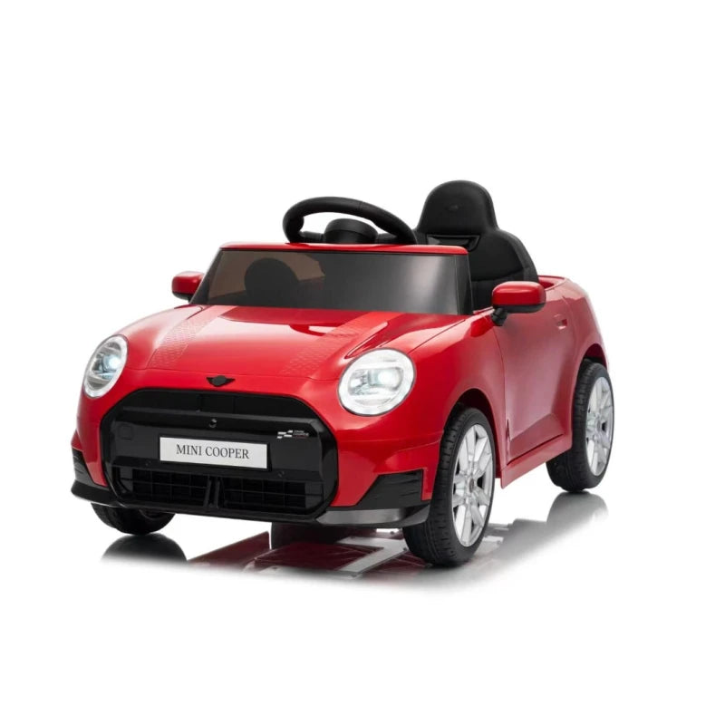 Auto infantil a bateria tipo Mini Cooper rojo