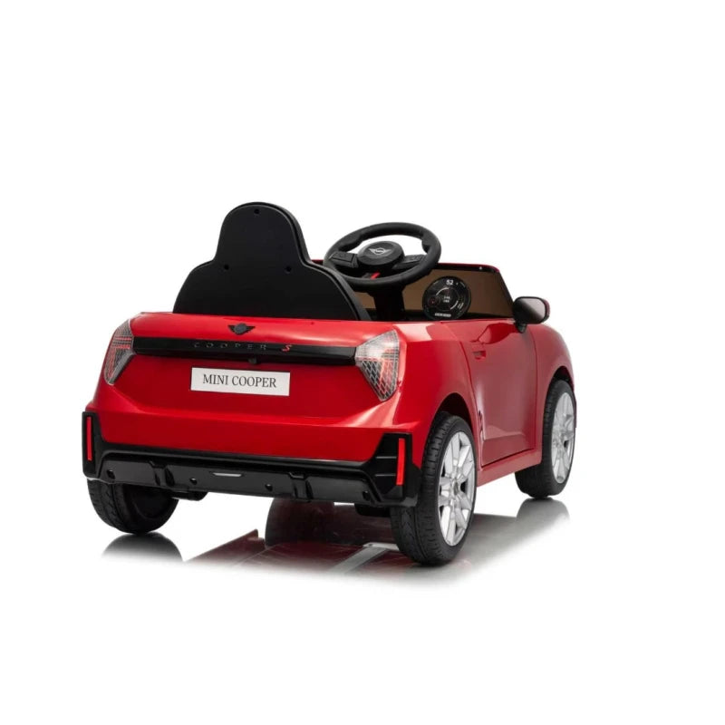 Auto infantil a bateria tipo Mini Cooper rojo