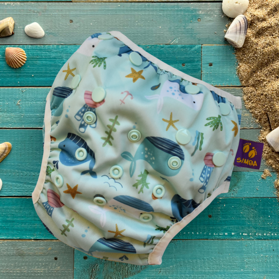 PROMO PLAYA - 2 PAÑALES DE AGUA + BOLSA IMPERMEABLE