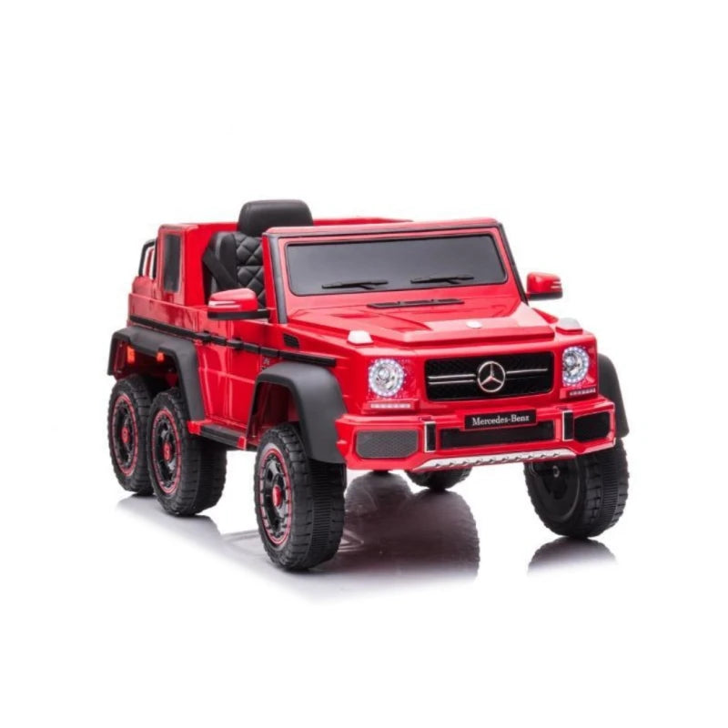 Vehiculo infantil a bateria camioneta Mercedes Benz G63 con 6 ruedas roja