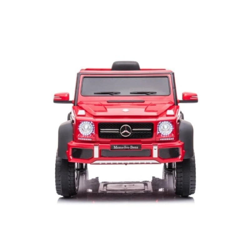 Vehiculo infantil a bateria camioneta Mercedes Benz G63 con 6 ruedas roja