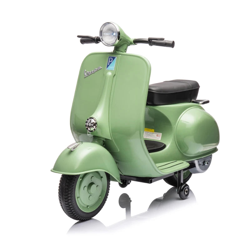 Moto infantil a batería Vespa color verde